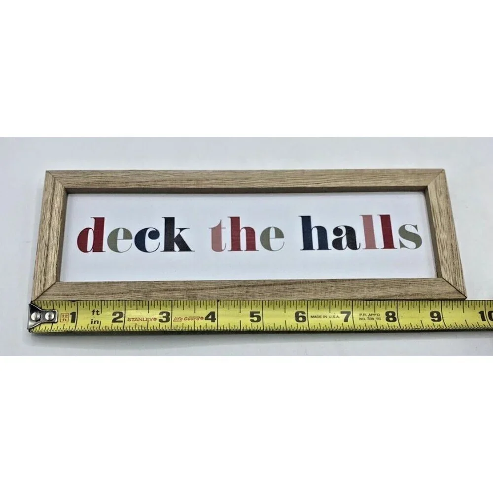Lot of 3 Christmas Holiday Winter Wooden Decor Hanging Signs 7-10 